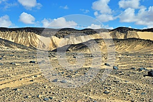 Black desert in Egypt