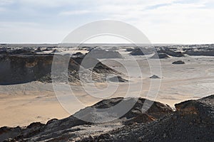 Black desert in the Sinai Peninsula, Egypt