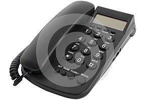 Black desk phone