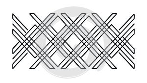 Black Diagonal Grid Line Pattern, Geometric Abstract Lattice Vector, vector design Generative AI