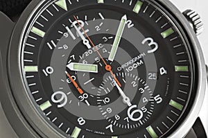 Black dial menâ€™s chronograph wrist watch