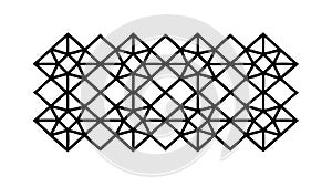 Black Diamond Rhombus Geometric Pattern, vector design Generative AI