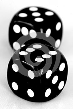 Black dice close up