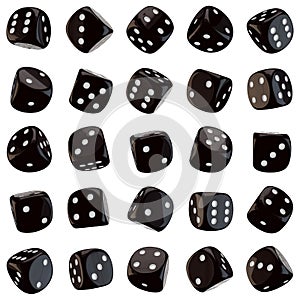 Black dice icons