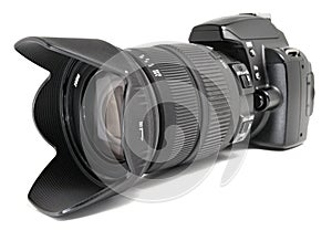 Black digital camera.