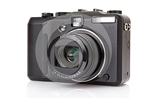 Black digital compact camera