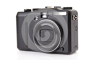 Black digital compact camera