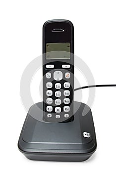 Black digital cordless phone