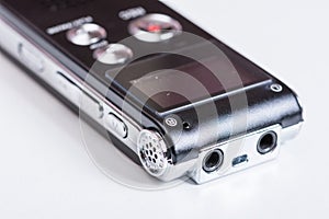 Black digital mp3 voice recorder dictaphone