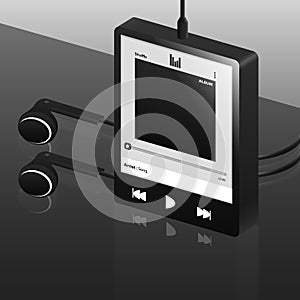 Black digital music player