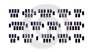 Black Digital Pattern of Abstract Blocks and Lines, vector design Generative AI