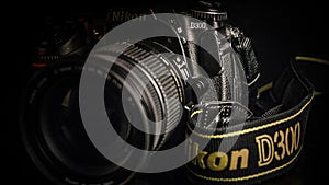 Black digital SLR camera