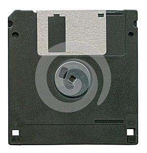 Black diskette isolated