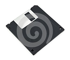 black diskette isolated