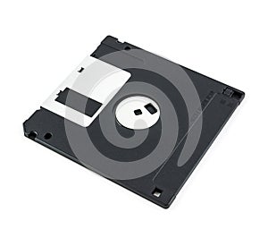 Black diskette isolated