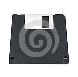 Black diskette isolated