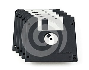 Black diskette isolated