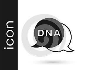 Black DNA symbol icon isolated on white background. Vector