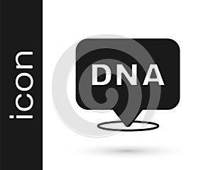 Black DNA symbol icon isolated on white background. Vector