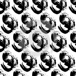 Black doodles on a white background. Vector seamless pattern abstraction grunge. Background illustration, decorative design for