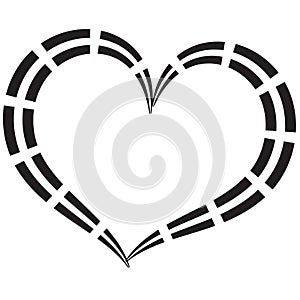 Black dot line,Wallpaper,love,Valentine day, 14 february,heart,symbol, poster, design.