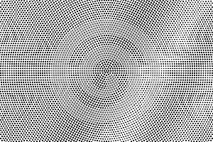 Black dots on white background. Smooth perforated surface. Subtle halftone vector texture. Diagonal dotwork gradient