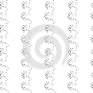 Black dots on a white surface, abstraction. Vector seamless pattern. Background illustration, decorative design for fabric or