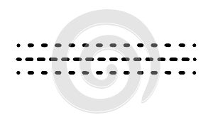 Black Dotted Line Divider Vector, vector design Generative AI