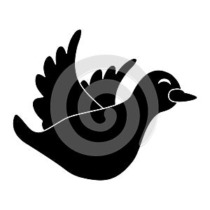black dove icon image design
