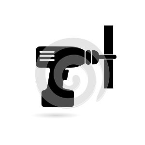 Black Drill logo, simple icon