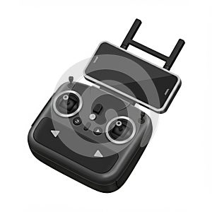 Black Drone Remote Controller with Smartphone Mount
