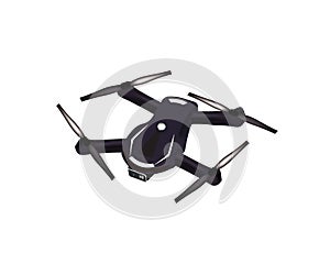 Black drone, view from top