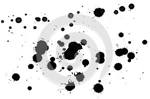 Black drop ink splatter