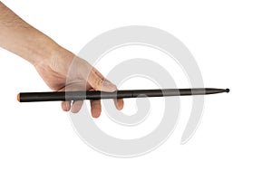 Black drumstick for playing in the left hand