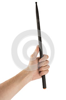 Black drumstick for playing in the left hand