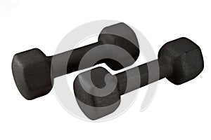 Black dumbells on white