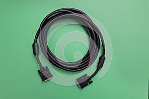 Black DVI Cable Coiled