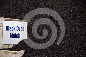 Black dyed mulch photo