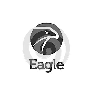 Black eagle logo icon design template vector illustration