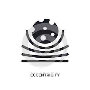 black eccentricity isolated vector icon. simple element illustration from astronomy concept vector icons. eccentricity editable photo