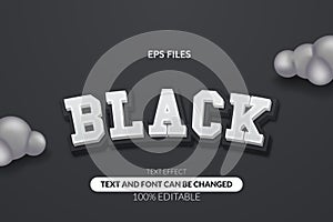 Black elegant simple editable text effect. eps vector file