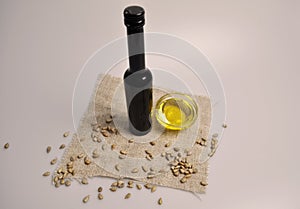 Olive oil, sunflower seeds, nuts and salt