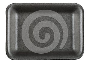 Black empty food tray