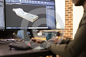 Black engineer designs machinery tools