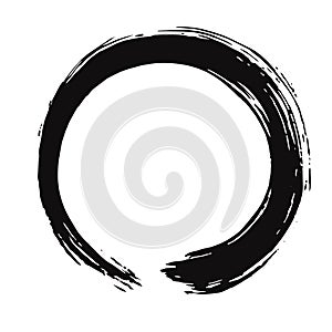 Black Enso Zen Vector Brush photo