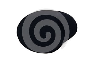 Black ergonomic mouse pad isolated on white background