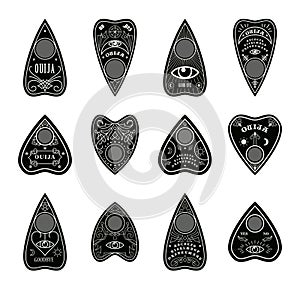 Black esoteric board design set