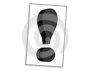 Black exclamation mark on white