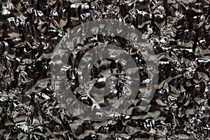 Black Expanded polyethylene foam sample background.