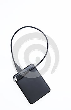 Black external computer storage